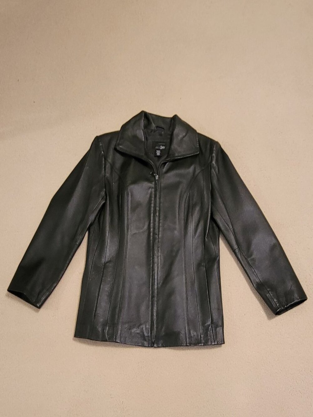 East 5th Genuine Leather Zip-Up Jacket, Size S